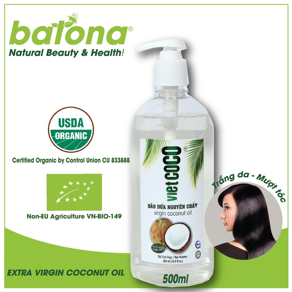 Dầu Dừa 100% Nguyên Chất Vietcoco 130ml - 60ML | BigBuy360 - bigbuy360.vn