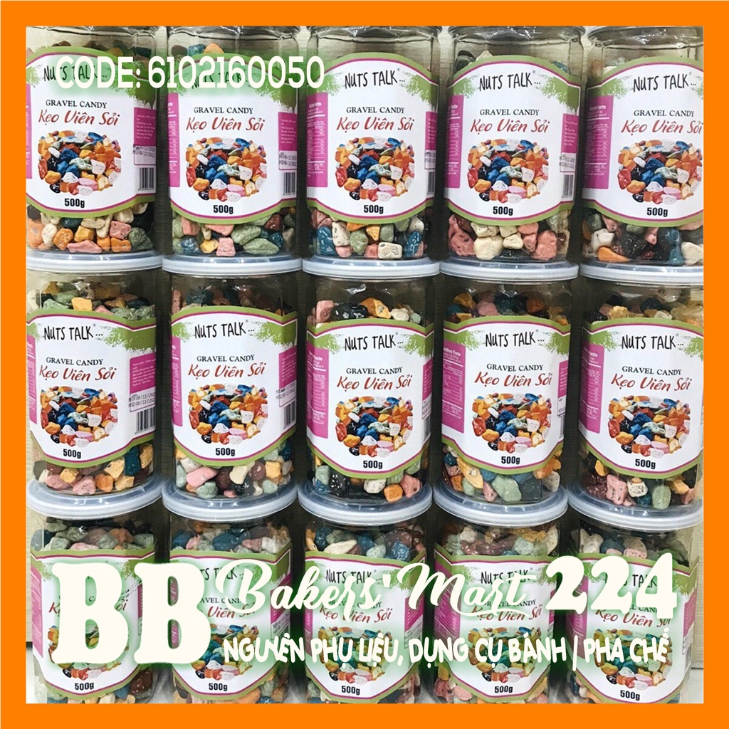 Kẹo Socola Chocolate viên SỎI ĐÁ hiệu NUTS TALK - 1 hủ 500gr