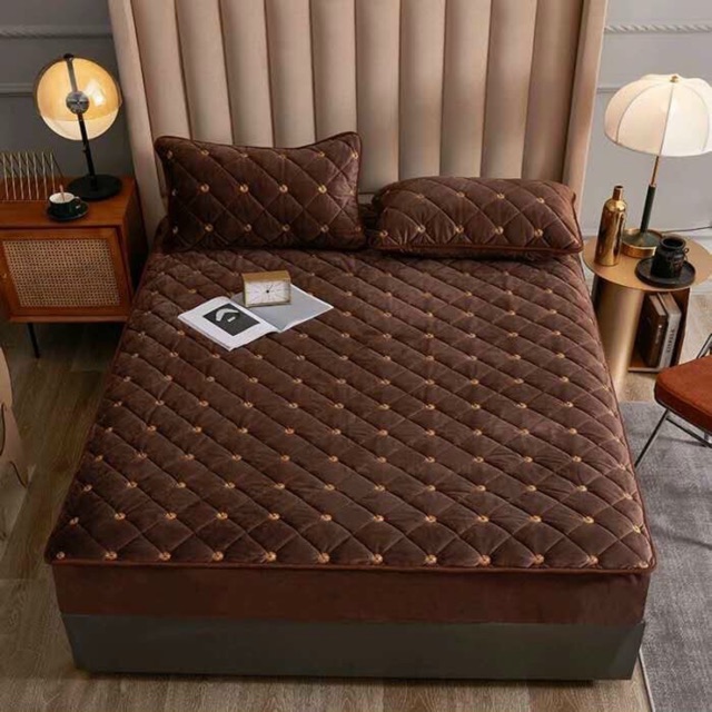 GIẢM GIÁ SÉT 3 MÓN NỈ NHUNG THÊU HOA CÚC ĐỦ SIZE LOẠI 1