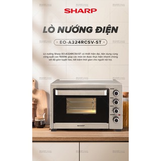 Lò nướng điện sharp eo-a324rcsv-st 32l bh 12 tháng