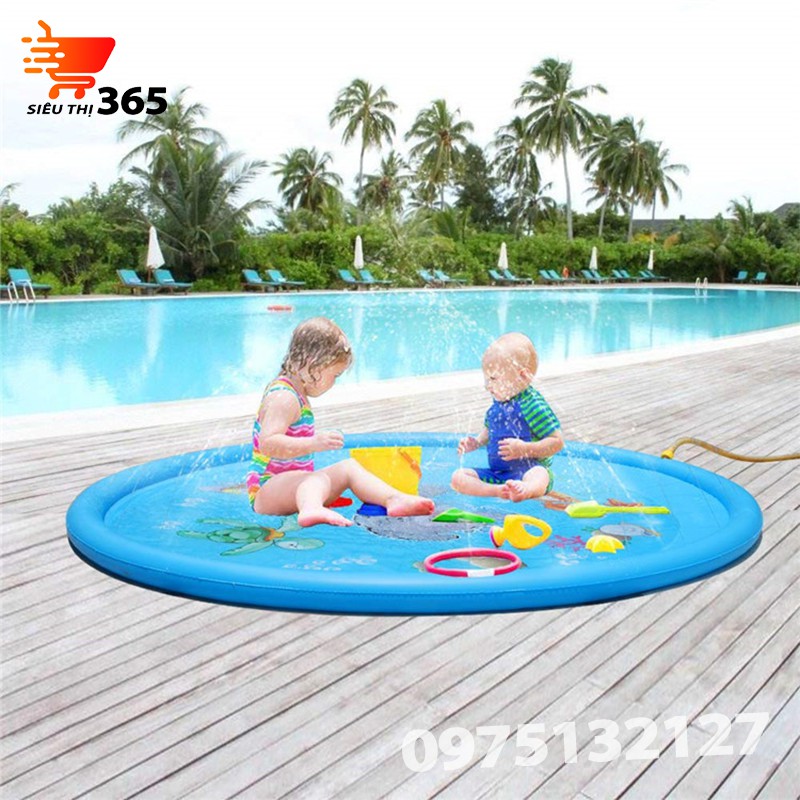Thảm phun nước cho bé vui chơi thích thú trong thời tiết mùa hè, phao phun nước trẻ em món quà ý nghĩa, bể chơi nước.