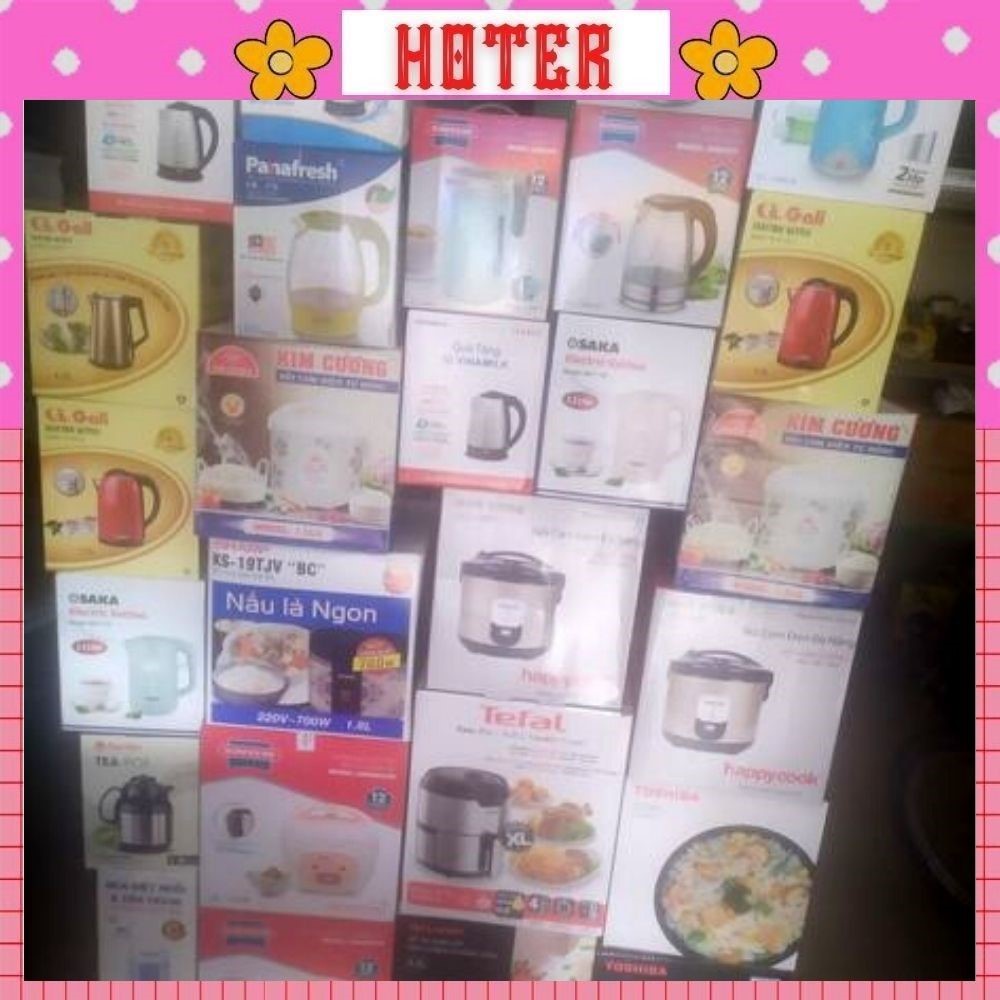 Ấm siêu tốc HOTER. Bình Đun Siêu Tốc SATO 1L8 Cao Cấp - Thân INOX - Đế Xoay - Hàng Chính Hãng.