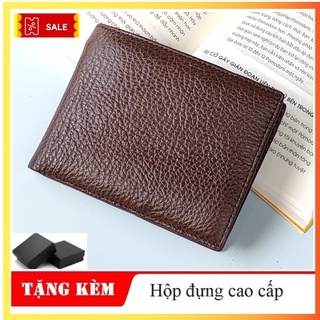 Bóp ví nam da bò bảo hành 1 năm tặng kèm hộp cao cấp fullbox siêu bền đẹp | thinh35 pinky.shop77