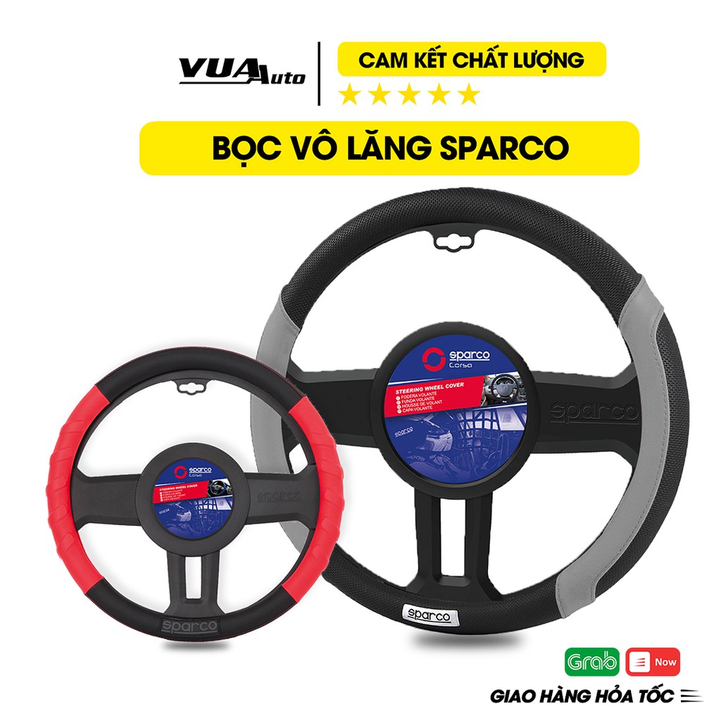 Bọc vô lăng sparco Chính hãng italia cao cấp sang trọng, vừa vặn tất cả các dòng xe ô tô, chống trơn trượt thoáng mồ hôi