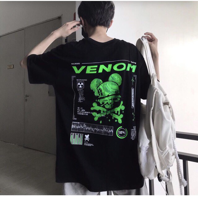 [Có ảnh thật] Áo thun tay lỡ form rộng unisex in hình Venom