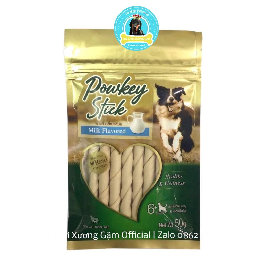 [THANH LÝ/HSD06.2023] POW MOCHI MILKY BONE SNACK CHO CHÓ 50G