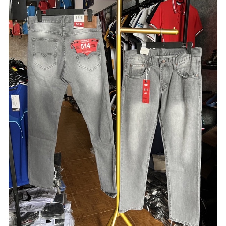 Jean dài levis 514 xám khói - đen mài