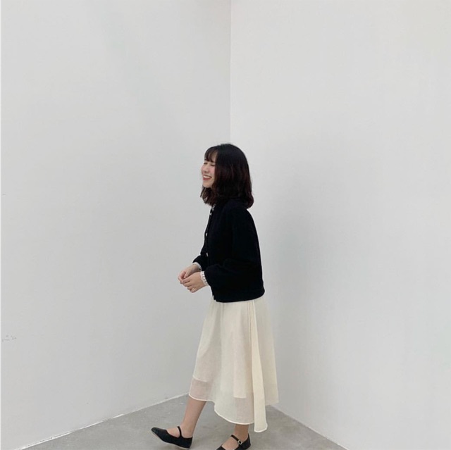 (Có sẵn) Áo len viền ren tiểu thư / Khoác cardigan len Quảng Châu (có ảnh thật) | BigBuy360 - bigbuy360.vn