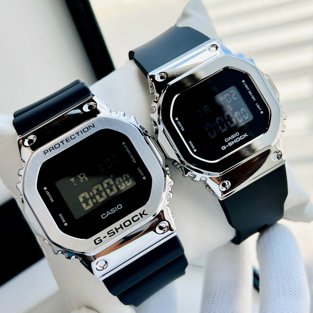 Đồng hồ đôi nam nữ dây nhựa Casio G Sshock GM-5600-1D Và GM-S5600-1D