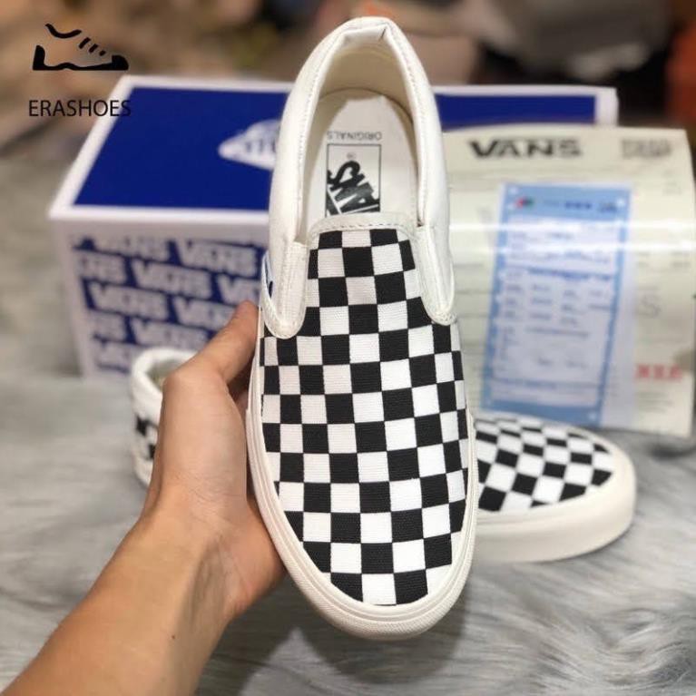 Giày thể thao sneaker Slipon 𝐕𝐀𝐍𝐒 Vaul Caro, Giày 𝐕𝐀𝐍𝐒 caro lười ⚡ Full Box Bill⚡ Giày thể thao nam nữ 2021 cao cấp