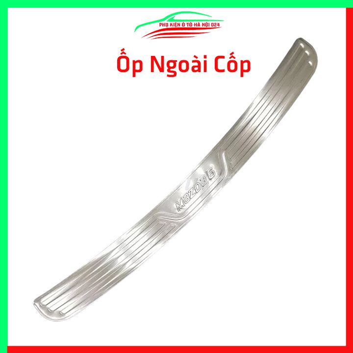 Ốp chống trầy cốp Mazda 6 inox sáng bóng