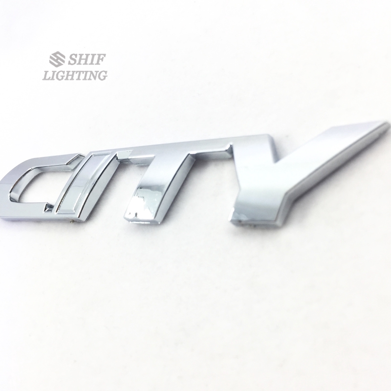 Sticker dán bằng kim loại hình chữ CITY trang trí cho xe hơi sang trọng