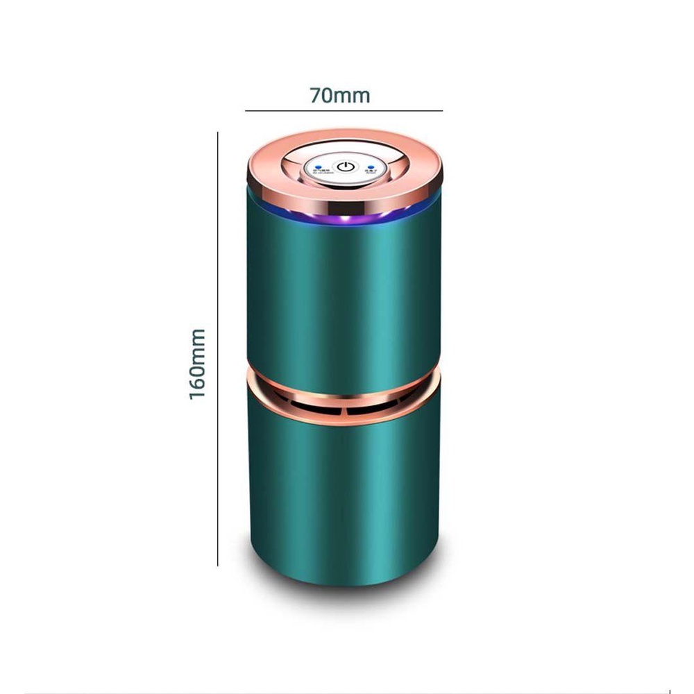 Máy Lọc Không Khí Ion Âm Khử Mùi Sạc USB Cho Xe Hơi