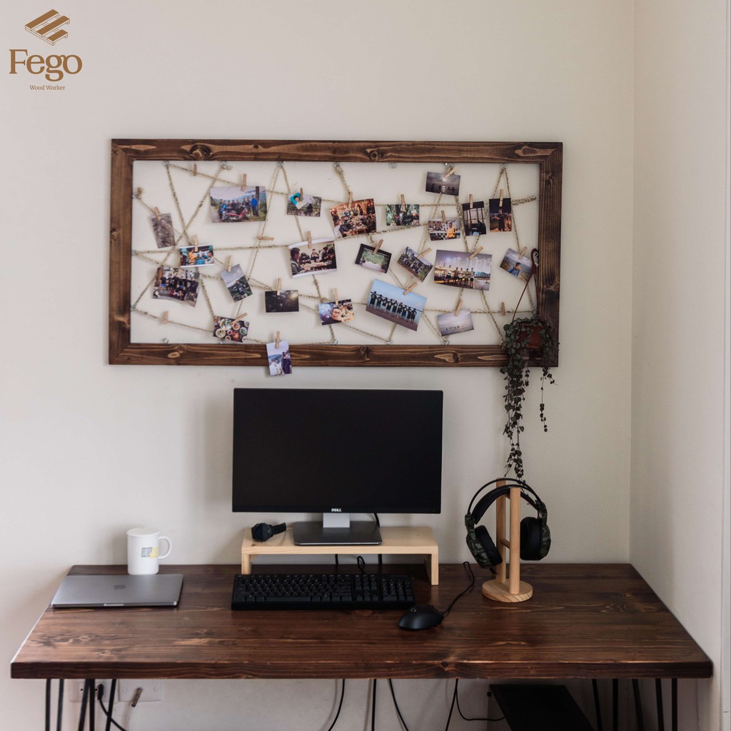 Kệ để màn hình máy tính Gỗ Thông Nhập Khẩu F06 - H16 | BigBuy360 - bigbuy360.vn