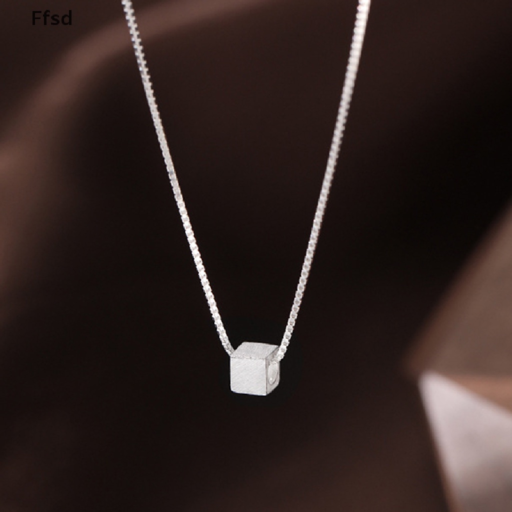 {Ffsd} Vòng cổ Mặt Vuông Đơn Giản Dễ Thương Trang Sức Cho Nữ Bán Chạy