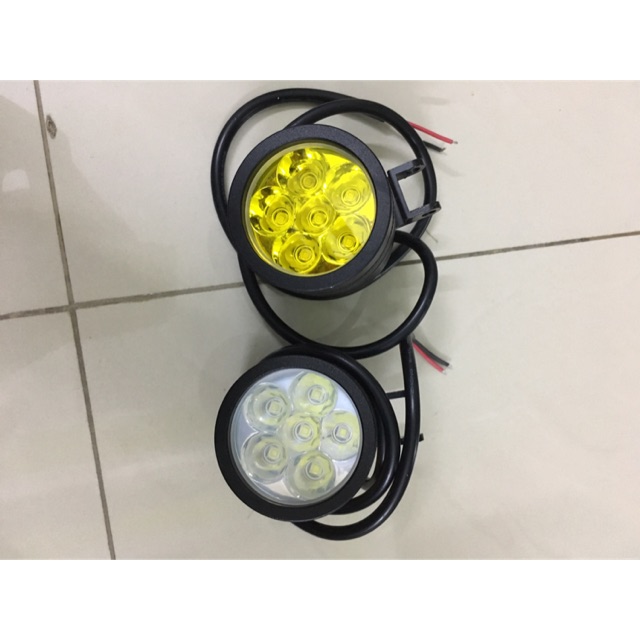 Đèn led trợ sáng xe máy L6 đai vàng