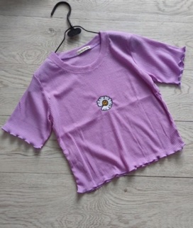 Áo croptop Thêu Icon hoa cúc (av)