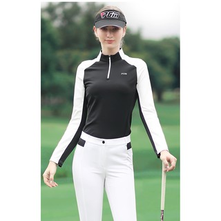 Áo golf dài tay nữ - pgm women golf shirt - yf339