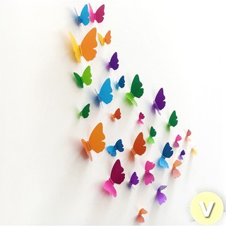 Decal Bướm 3D nhiều màu