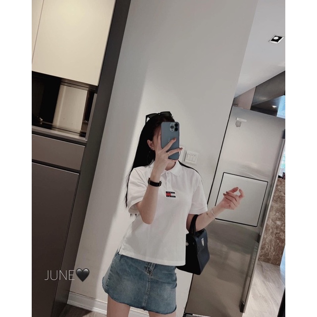 ÁO POLO TONY TRẮNG CÀI CÚC CHO NỮ - mẫu mới