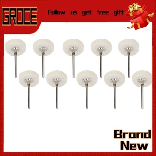 Grocerybazaar 10Pcs Felt Wool Polishing Head Cleaning Wheel Dental Buffing SuppliesUS