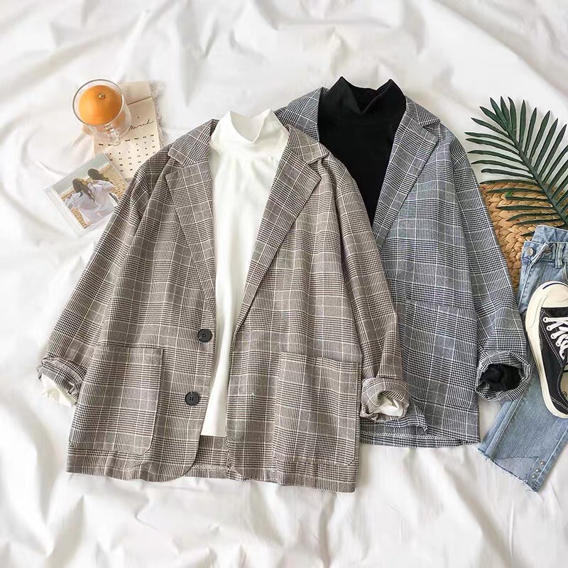 | ÁO VEST BLAZER CỔ ĐIỂN KẺ SỌC 1 LỚP