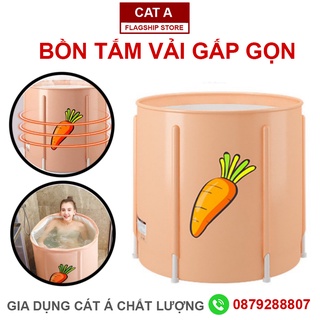 Bồn Tắm  Gấp Gọn Người Lớn Vải Giữ Nhiệt, Bồn tắm lớn, vải chống thấm, chậu tắm gấp gọn 70x65 [MS034] 1604SP