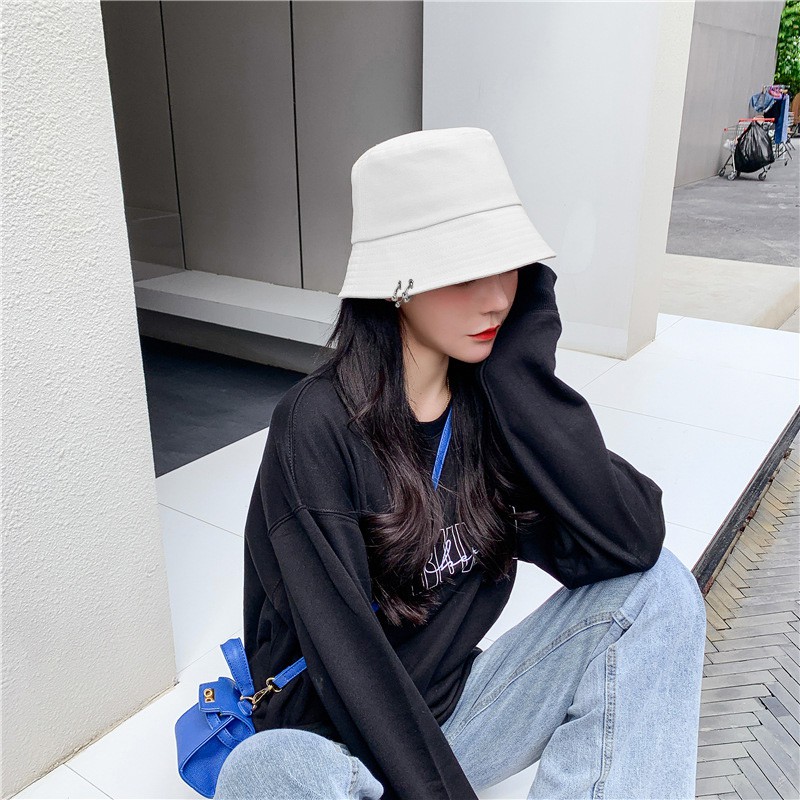 Nón Vành StreetStyle Chất Dày Phối Khoen Phong Cách Hàn