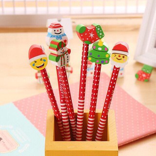 Bút chì đầu tẩy hình noel