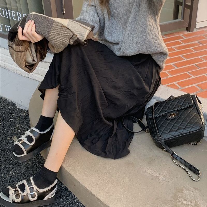 Chân Váy Xếp Ly Lưng Cao Thiết Kế Mới Thời Trang Mùa Xuân Dành Cho Nữ Size s 2022