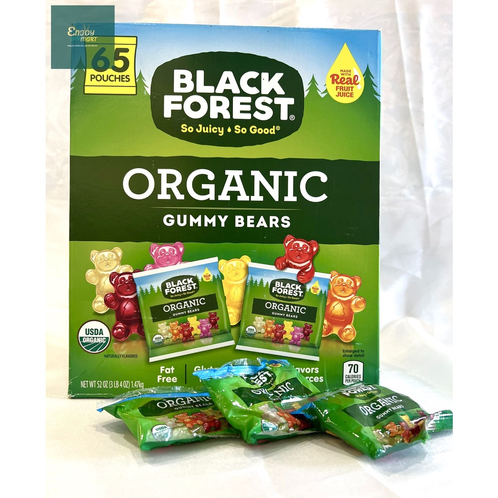 KẸO DẺO GẤU TRÁI CÂY HỮU CƠ BLACK FORREST ORGANIC GUMMY BEAR 1.47KG