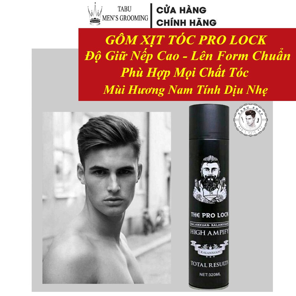 Keo xịt giữ nếp tóc prolock chuẩn loại 1 - gel wax gôm tạo kiểu tóc prolock