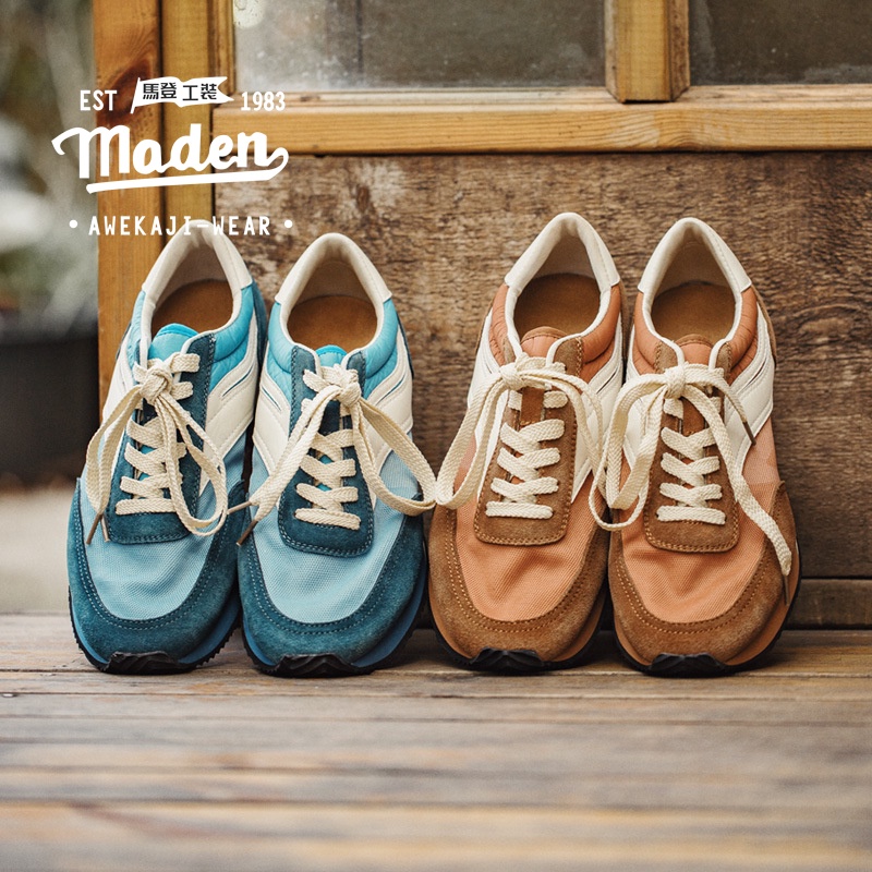 Maden Giày Thể Thao Chạy Bộ Trọng Lượng Nhẹ Thoáng Khí Phong Cách Retro Mùa Hè Đơn Giản Cho Nam