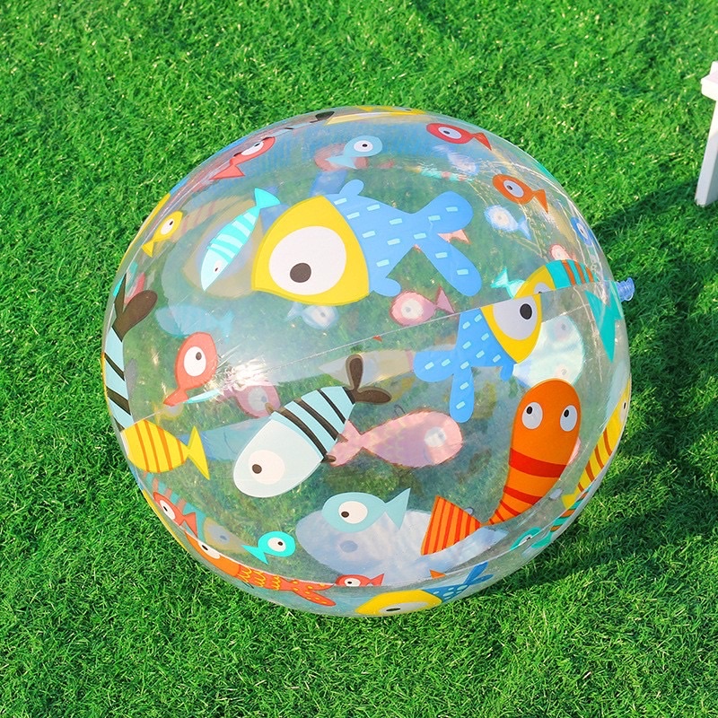 Bóng hơi,Bóng phao tròn 51cm bãi biển hoạ tiết - QUYENSPORTS