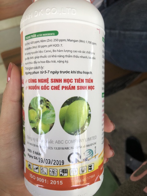 Phân bón lá Siêu Canxi Bo