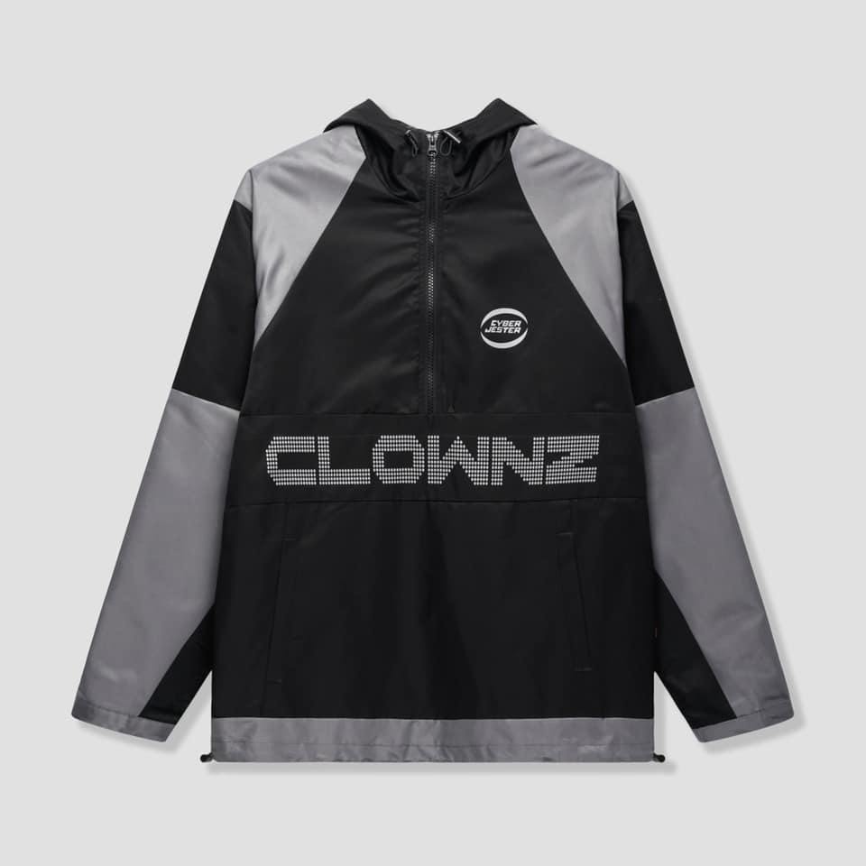 Áo khoác gió phản quang 2 lớp, chống thấm nước nhẹ unisex nam nữ, local brand ClownZ Cyber Reflective Anorak form rộng
