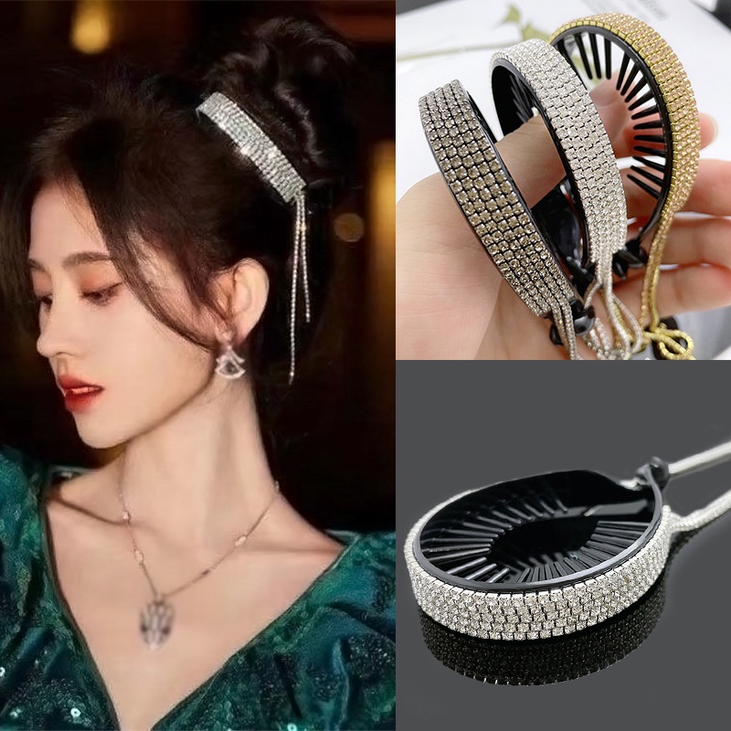 Kẹp tóc đính đá thời trang phong cách Hàn Quốc