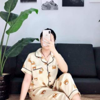 PYZAMA SATIN LỤA TAY NGẮN QUẦN DÀI