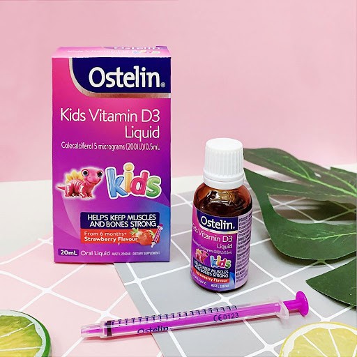 Vitamin D Liquid Kids Ostelin, 20ml, dạng nước của Úc