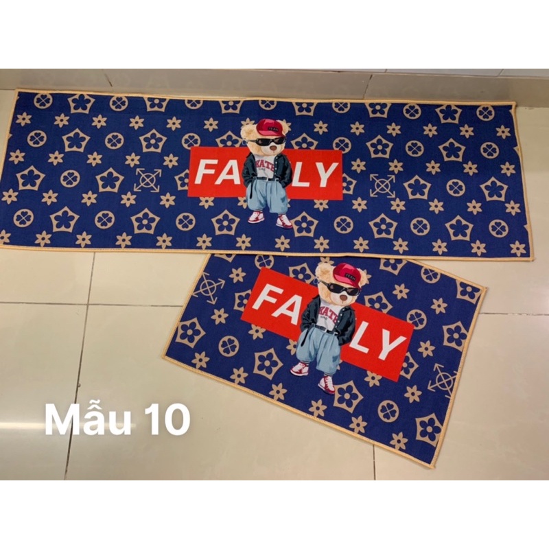 Thảm bếp giá rẻ - Bộ đôi thảm bếp siêu xinh