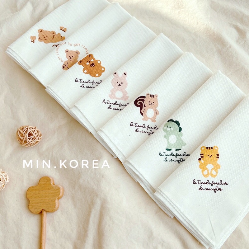 SET KHĂN SỮA SỢI TRE ORGANIC DOTTODOT- Made in Korea