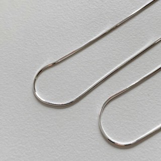 Dây chuyền trơn bạc nữ sợi mì không mặt