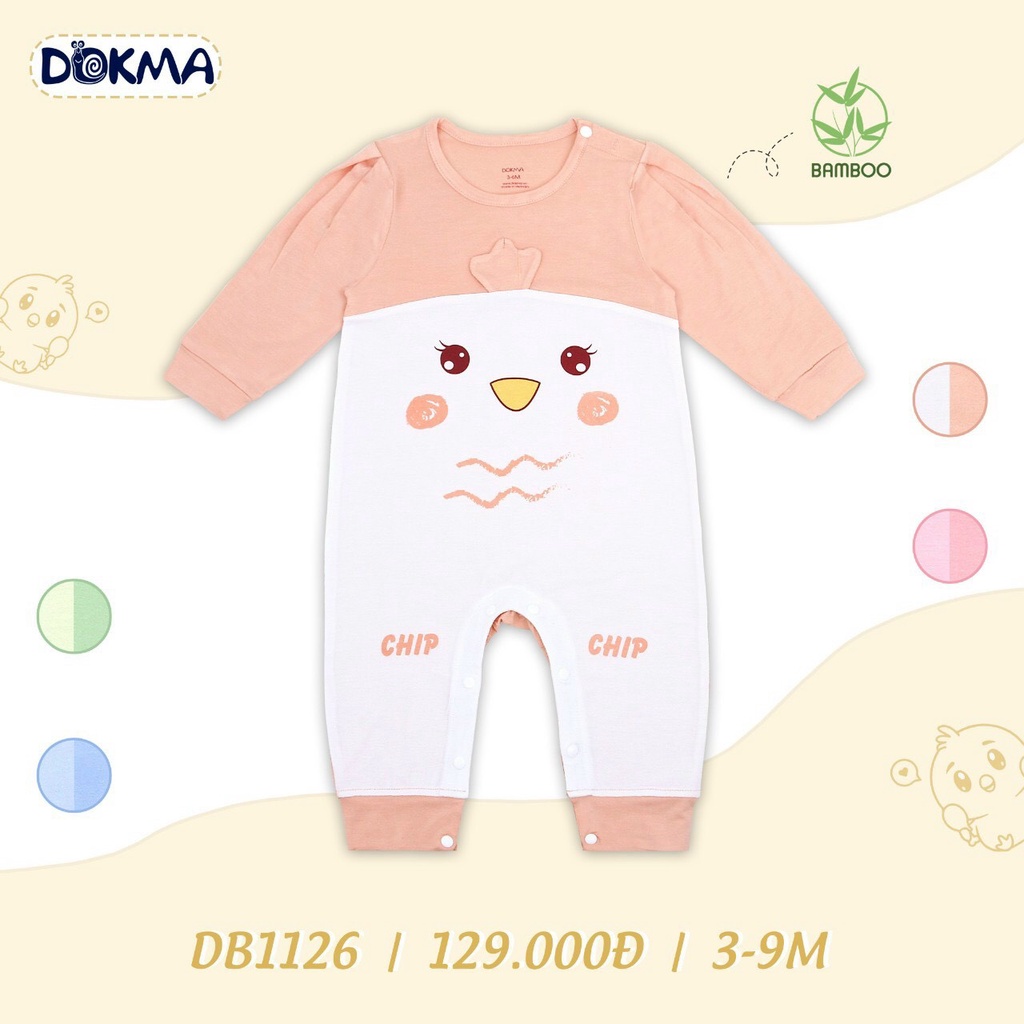 Bộ body sơ sinh Body liền thân Tay Dài cài vai Hình Thú Họa tiết  3-9M Body cho bé sơ sinh