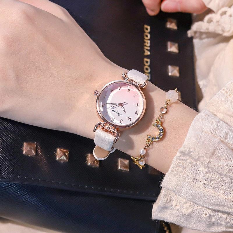 Đồng hồ quartz kèm lắc tay màu gradient pha lê thiết kế kháng nước thời trang cho nữ | BigBuy360 - bigbuy360.vn