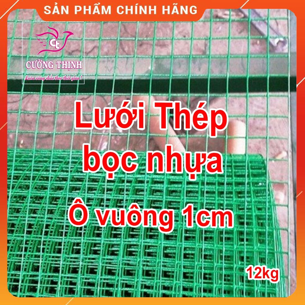 Lưới Thép Bọc Nhựa, Ô vuông 1cm, Làm chuồng, Hàng rào, Loại 12kg