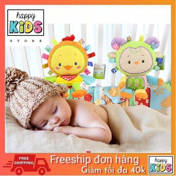 Đồ chơi chút chít/ Thú bông đa giác quan phát âm thanh Happy Monkey