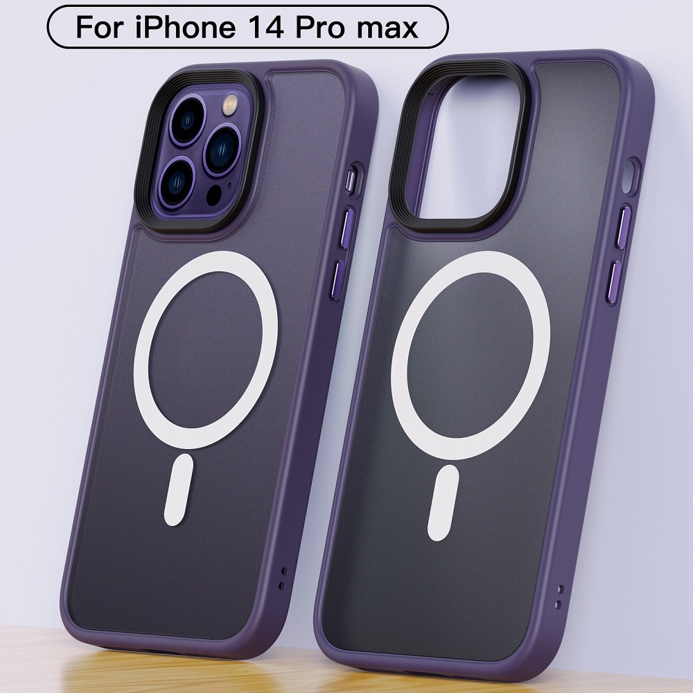 Ốp lưng Likgus Magsafe cho iPhone 14 Pro Max 14 Plus 14 Pro 14 lưng nhám viền màu hỗ trợ sạc không dây