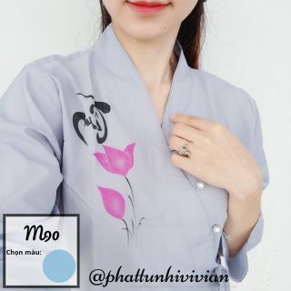 Đồ lam mặc đi chùa - Bà Lai Nhật Vẽ  Lam- [Hình thật + Video 100%]
