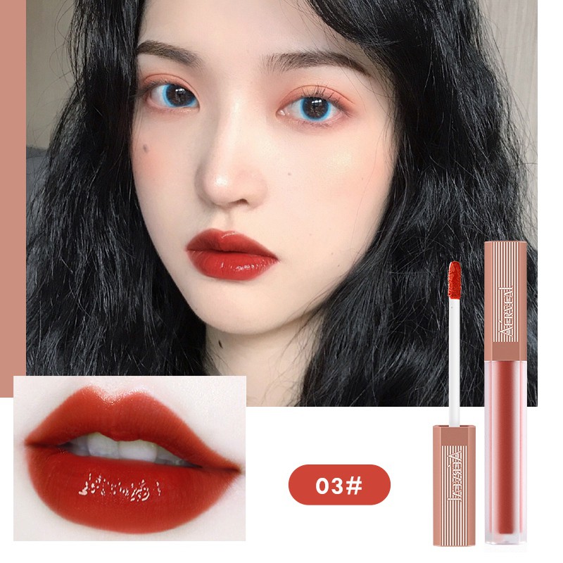 [Hàng mới về] Set son kem hiệu ứng bóng mượt dưỡng ẩm trang điểm môi lên màu nhanh không dính cốc Morandi