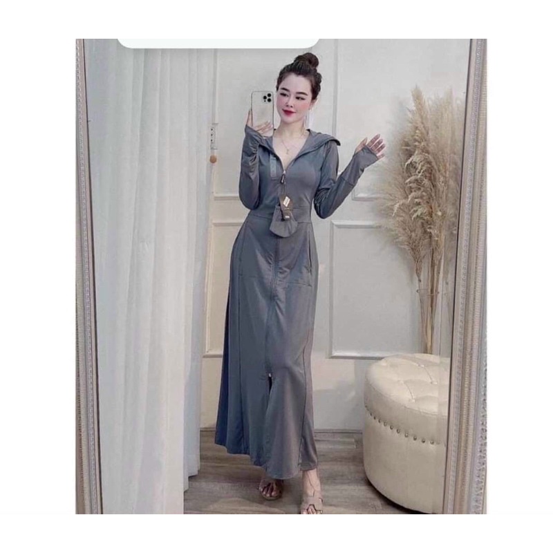 Váy chống nắng 2 lớp dáng dài mẫu mới 2022